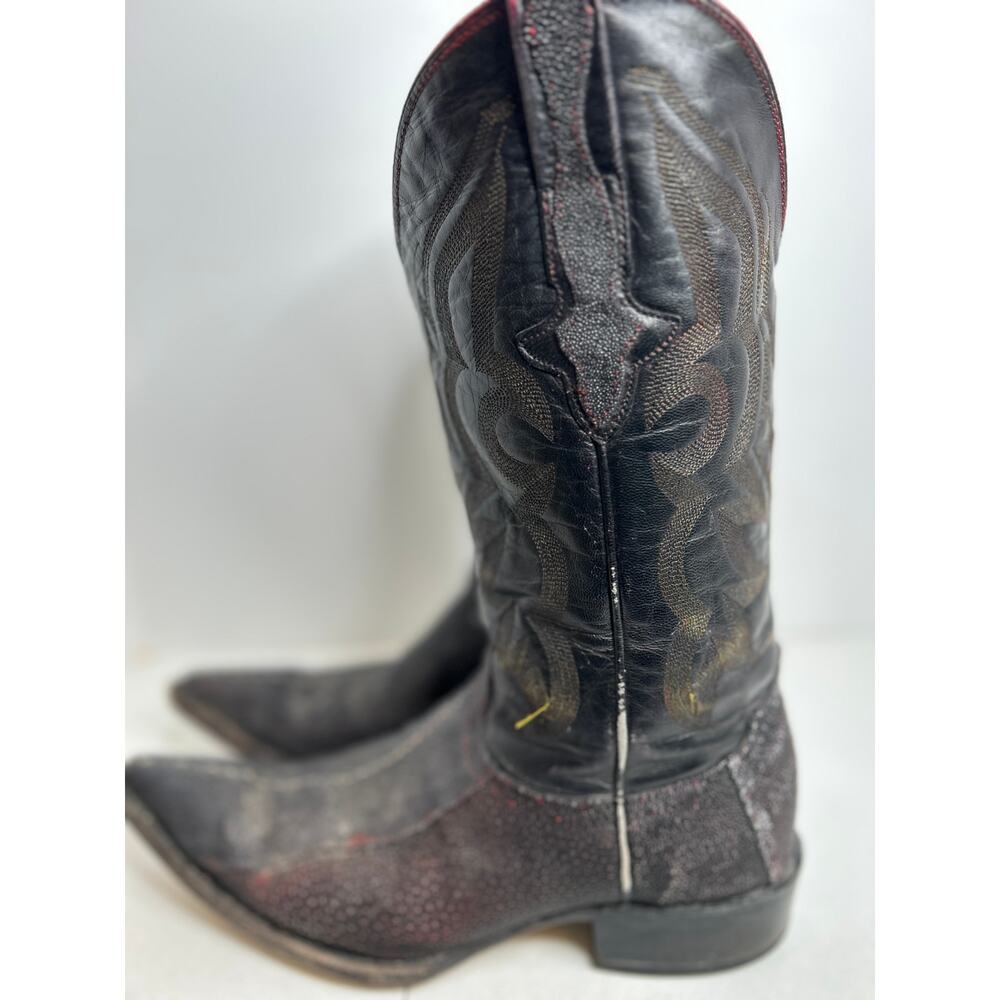 Genuine Exotic Stingray Pointed Toe Montenegro Cowboy Boots Size 27/Us ~9